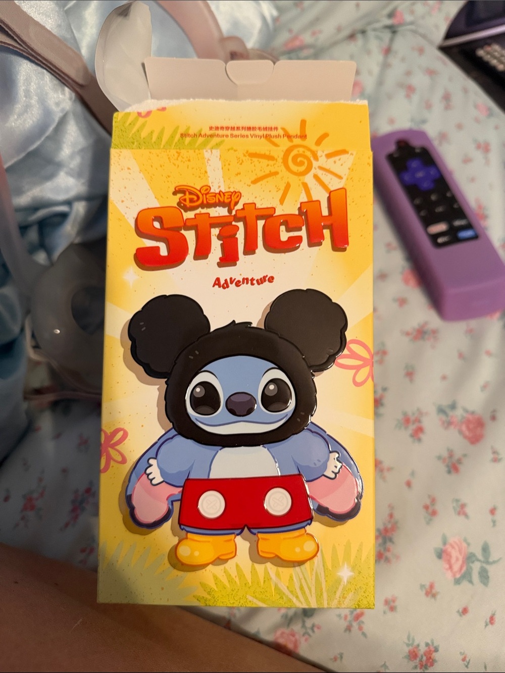 Disney Stitch Plush Toy — Blue with Red and Yellow Outfit